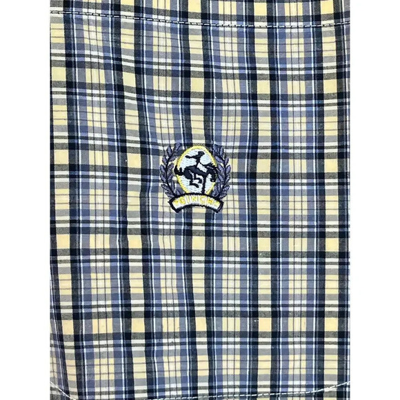 CINCH Mens L Yellow Plaid Button Down Long Sleeves Western/Cowboy Top - Picture 8 of 11